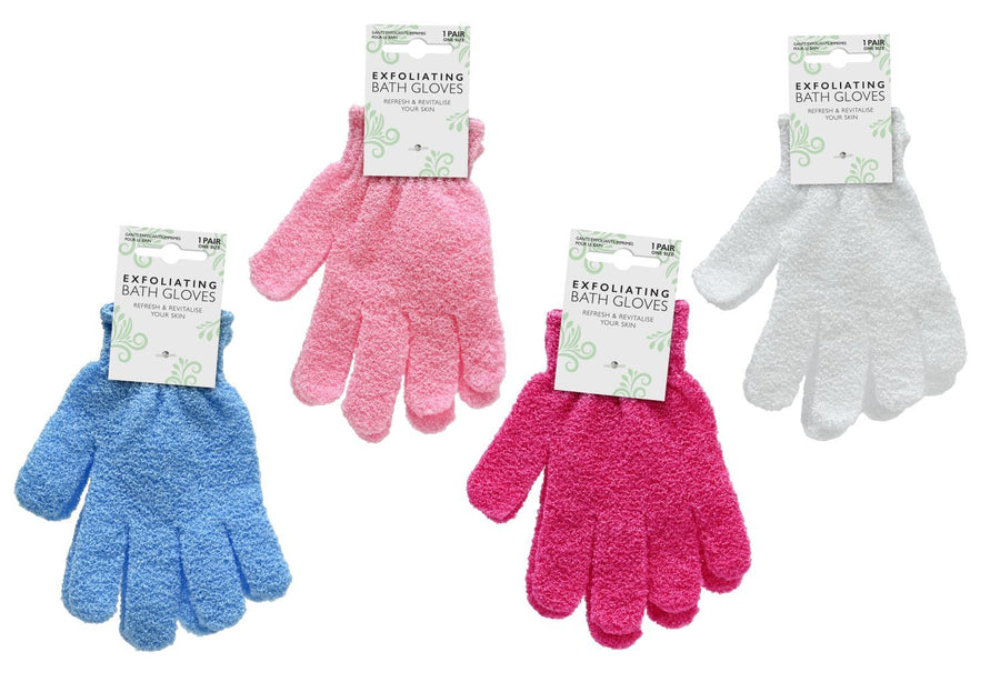 EXFOLIATING GLOVES 1PR 4ASST