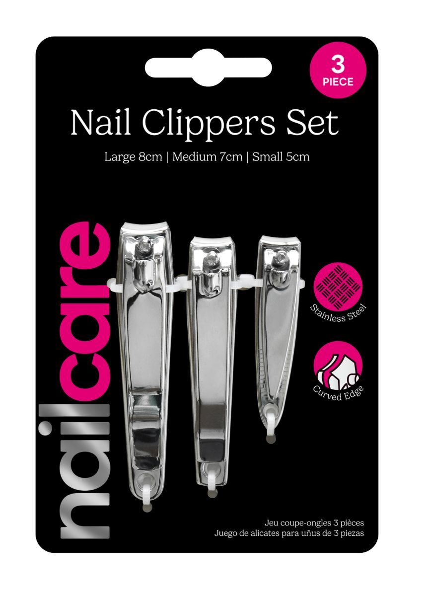NAIL CLIPPERS ST.STEEL 3PC SET