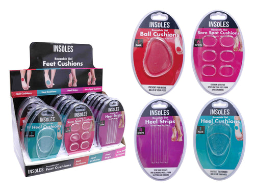 SHOE INSERT GEL 4ASST