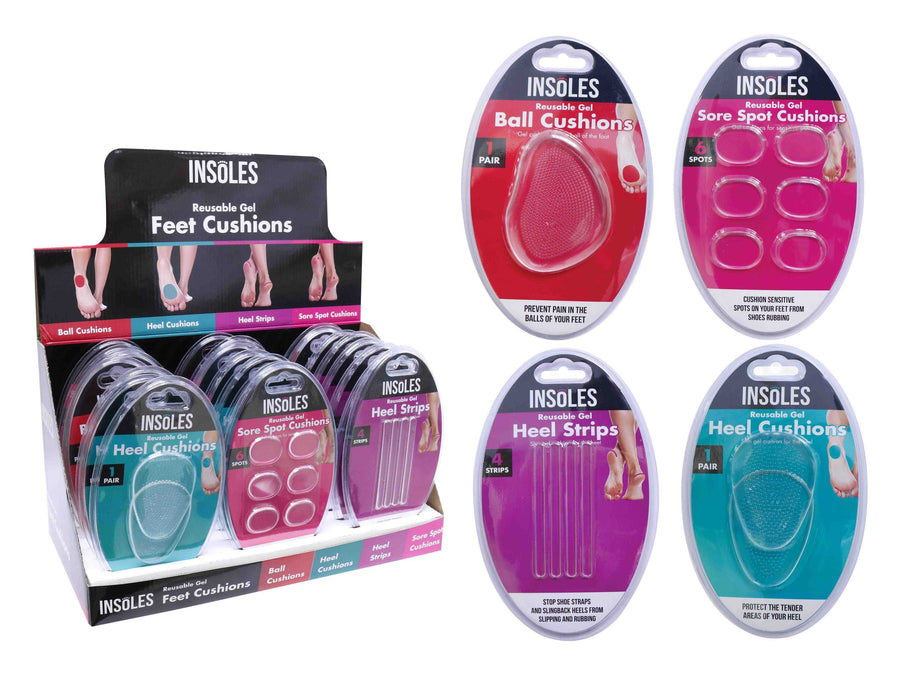 SHOE INSERT GEL 4ASST