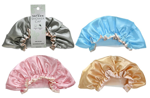 SHOWER CAP SATEEN 4ASST