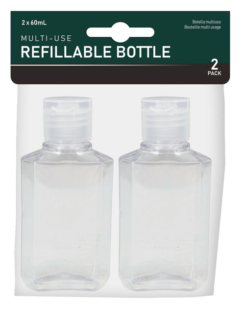 MUTLI-USE BOTTLE 60ML 2 PACK