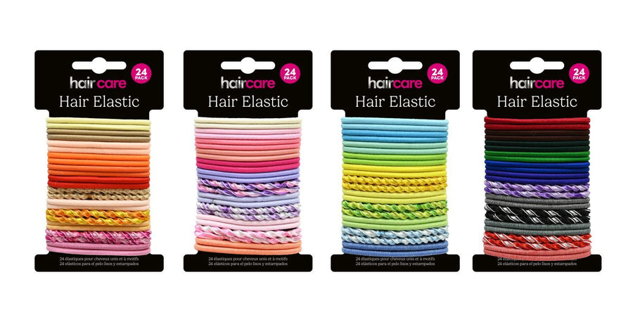 HAIR ELASTIC 24PK 4ASST