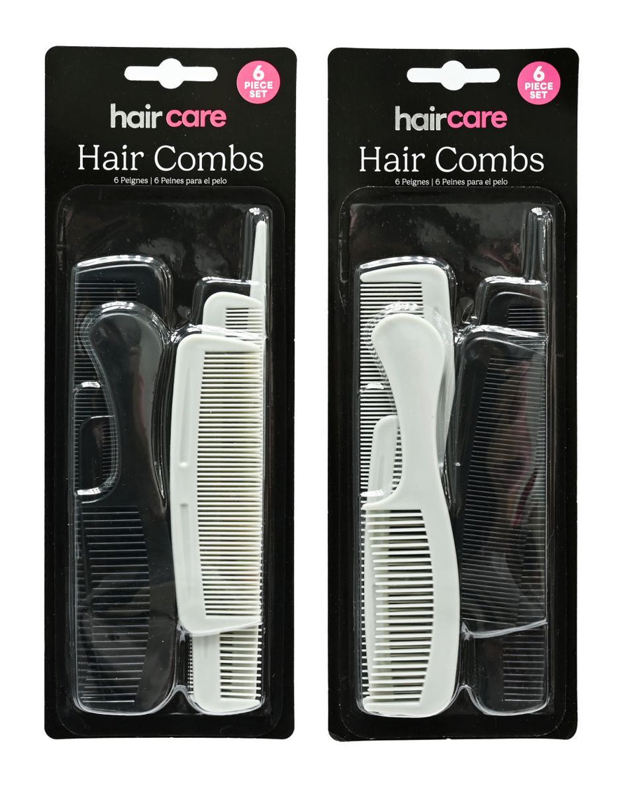 HAIR COMB 6PC SET 2ASST