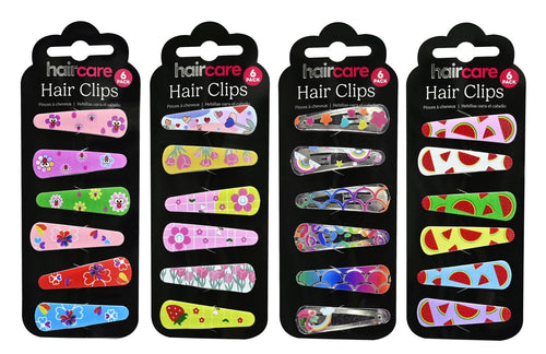 HAIR CLIPS 6PK 4ASST