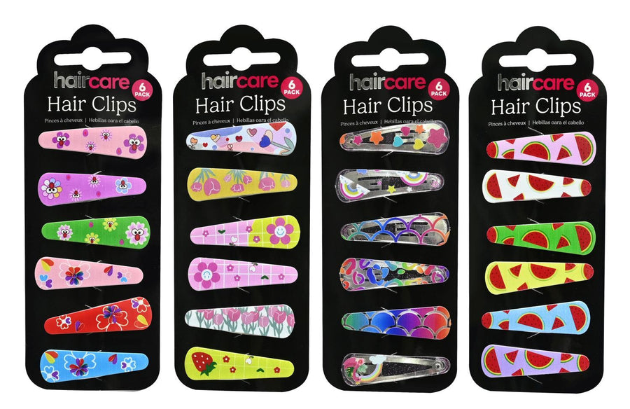 HAIR CLIPS 6PK 4ASST