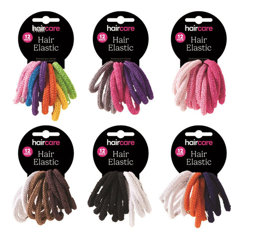 HAIR ELASTIC 12PK 6ASST