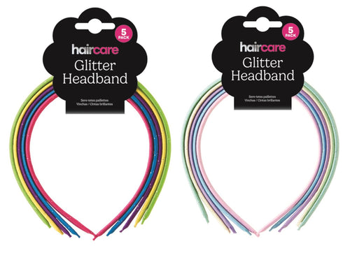 HEADBAND W/GLITTER THREAD 5PK
