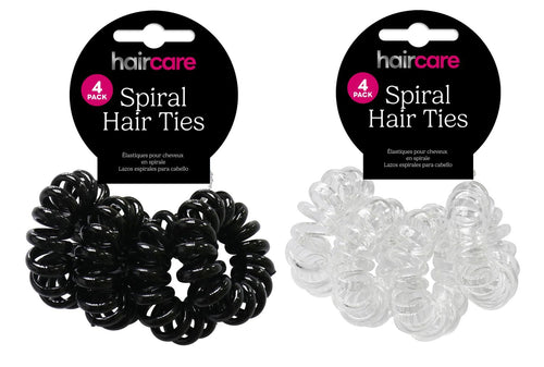 SPIRAL HAIR TIES 2 COL 5.5CM 4