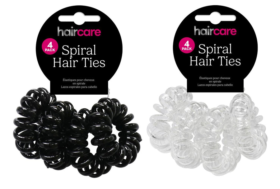 SPIRAL HAIR TIES 2 COL 5.5CM 4