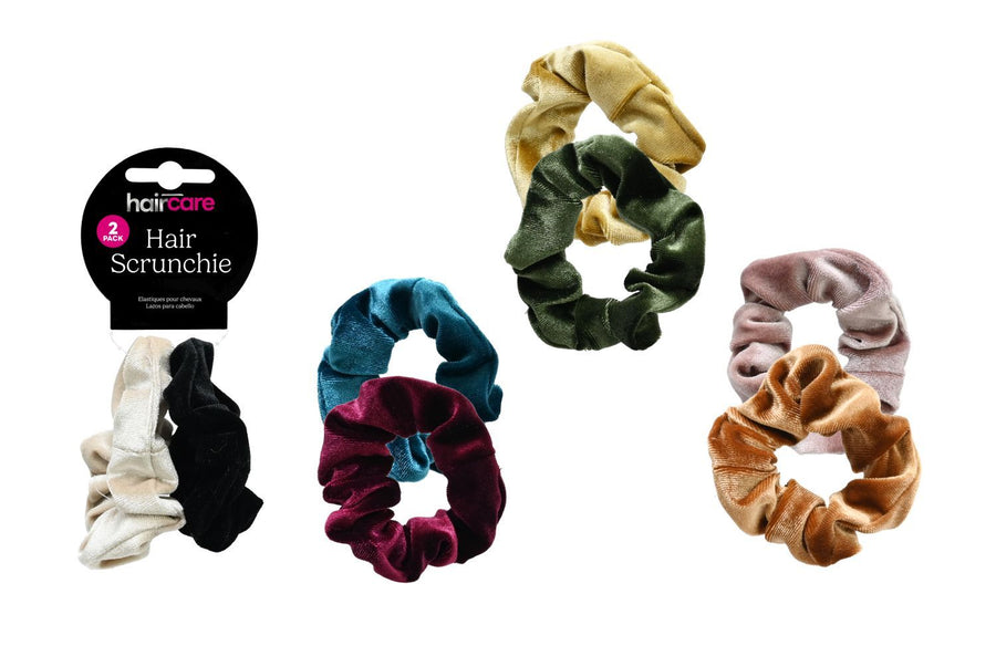 SCRUNCHIE VELVET 4ASST 2PACK