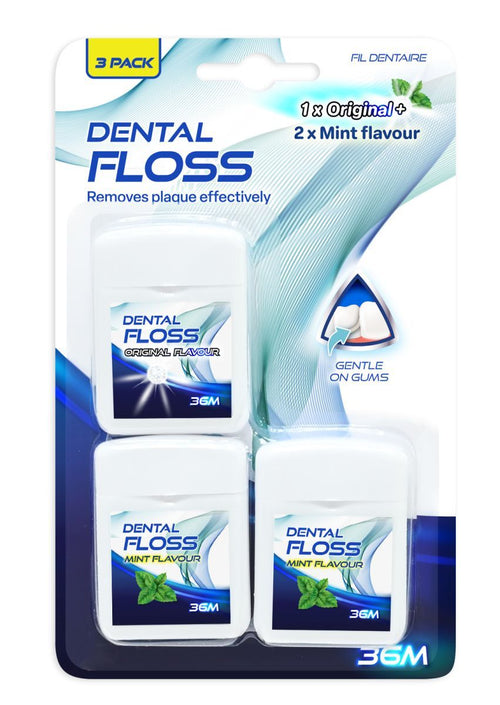 DENTAL FLOSS 3PK 36m