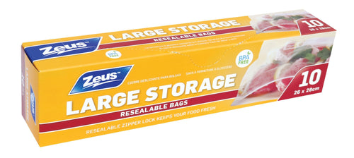 STORAGE BAGS ZIPPER LOCK 10PK