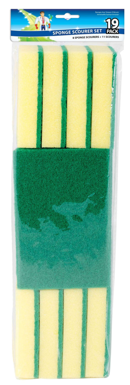 SPONGE SCOURER SET 19PK