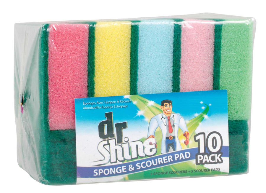 SPONGE SCOURER PAD 10PK