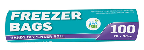 FREEZER BAG ROLL 20x30cm 100PK