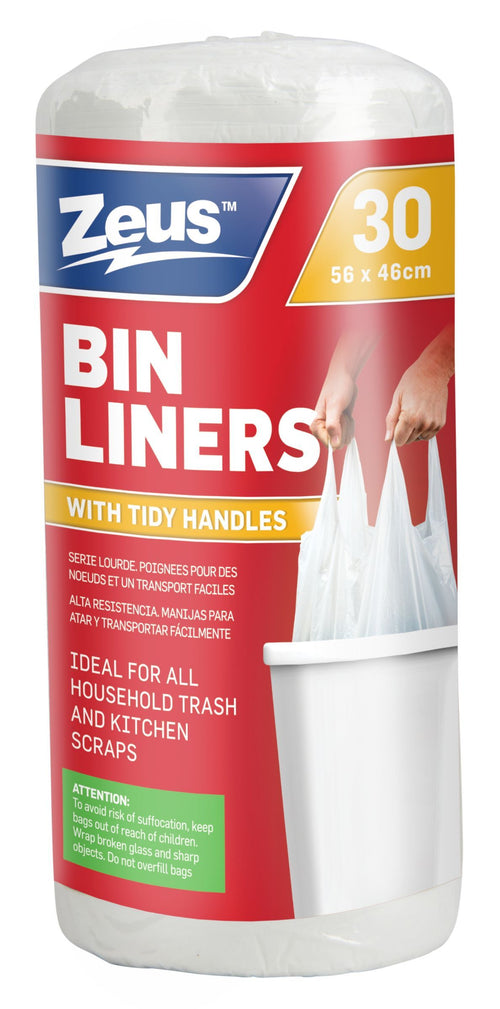 BIN LINERS W/TIDY HANDLES 30PK
