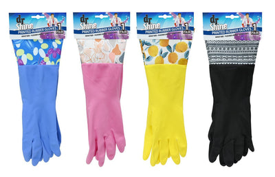 GLOVES RUBBER W/PRINTS 1 PAIR