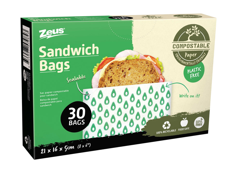 COMPSOTABLE SANDWICH BAG 30PK