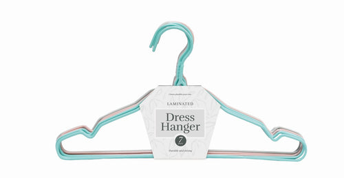 DRESS HANGER 3-COL WIRE 7PK