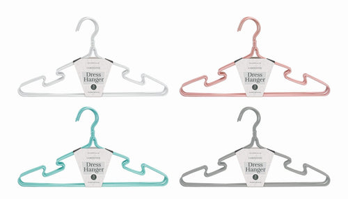 Dress Hangers 5 Pack 3 Assorted Colors