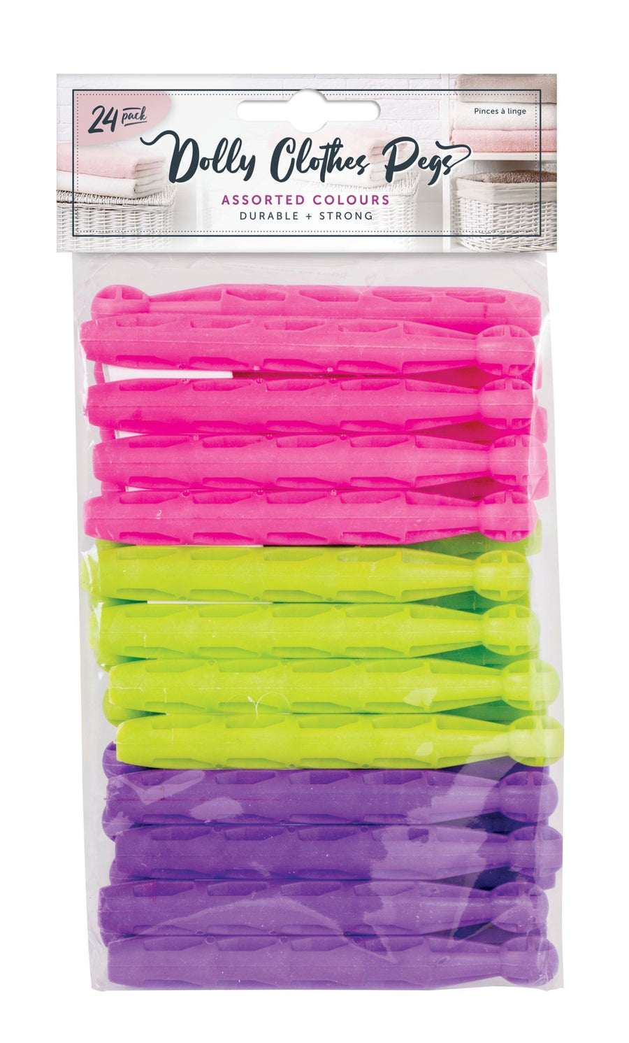 DOLLY PEGS PLASTIC 24PK