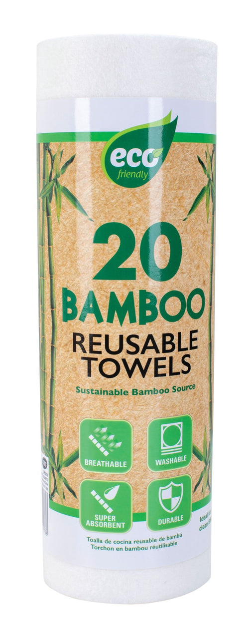 BAMBOO REUSABLE TOWEL 20 SHTS