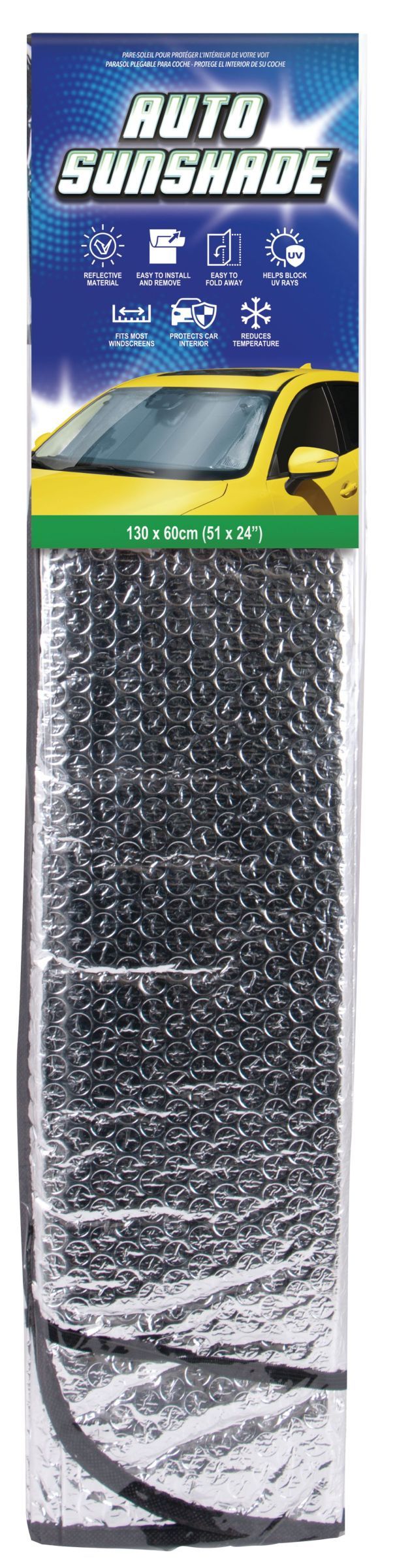 CAR WINDSCREEN SUNSHADE SILVER