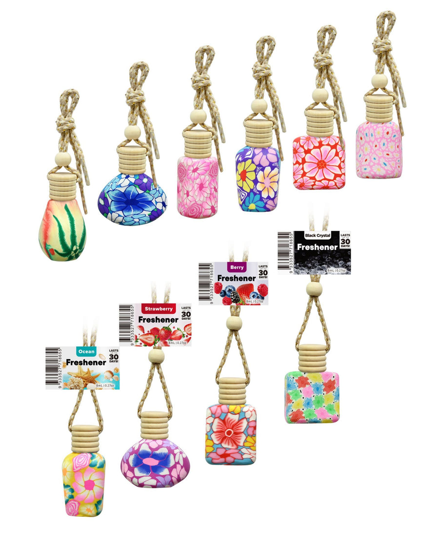 CAR FRESHENER 8ML 10 ASSORTED