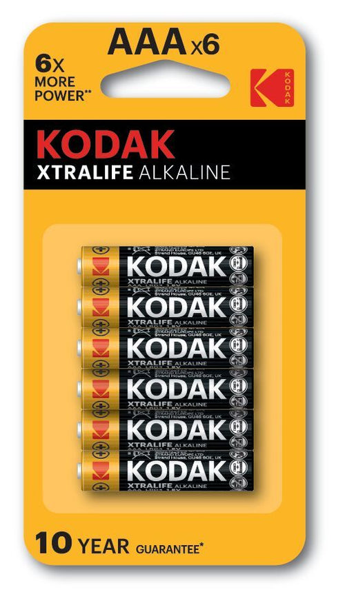 Kodak AAA Alkaline Batteries 6 Pack | Long Lasting Power Batteries