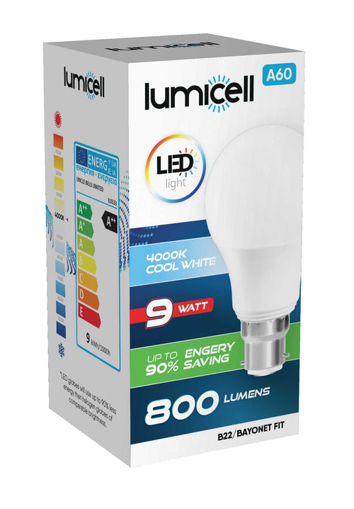 LUMICELL LED BULB 9W BAYONET