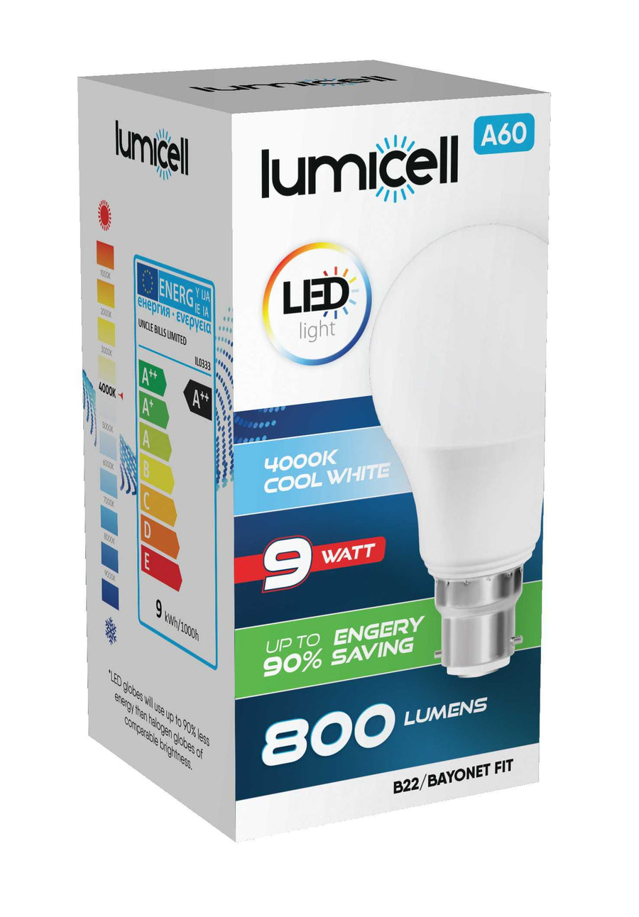 LUMICELL LED BULB 9W BAYONET