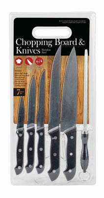 KNIFE & CHOPPING BOARD SET 7PC