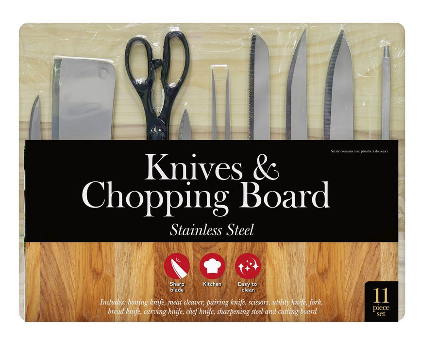 KNIFE & CHOPPING BOARD 11PC