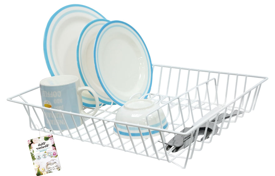 DISH DRAINER WHITE LAM.WIRE