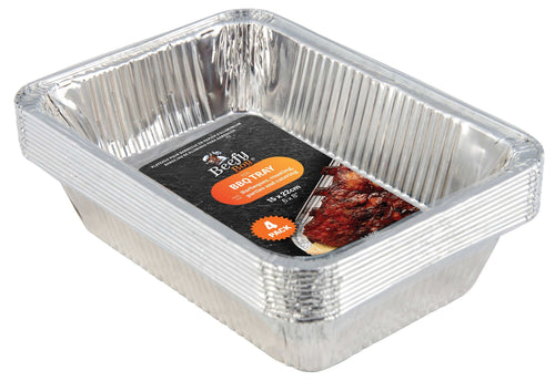 FOIL SERVING TRAY 15x22cm 4PK