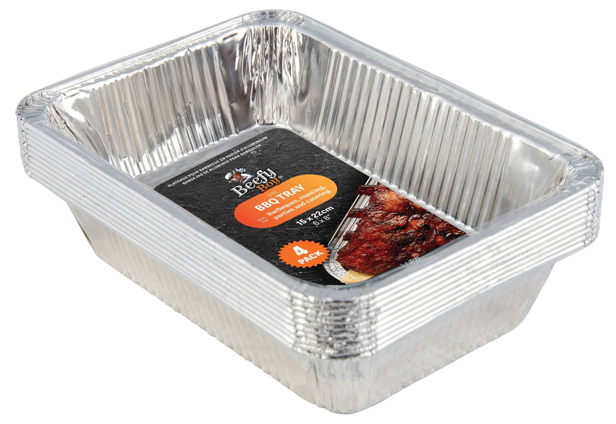 FOIL SERVING TRAY 15x22cm 4PK
