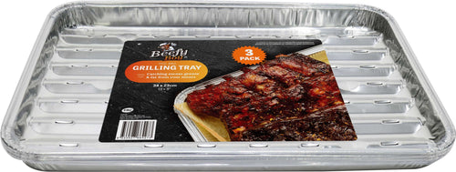 FOIL BBQ GRILLING TRAY 3PK
