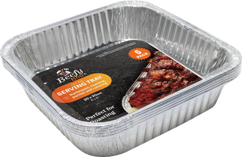 FOIL BBQ SERVING TRAY 5PK