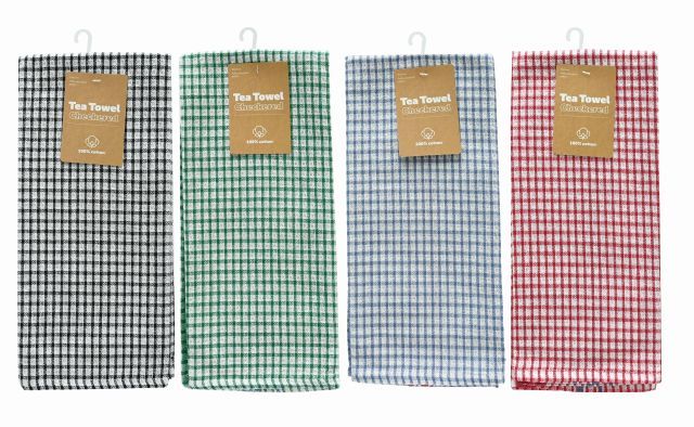 TEA TOWEL SMALL CHECKS 43X68CM