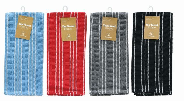 TEA TOWEL STRIPES 100% COTTON