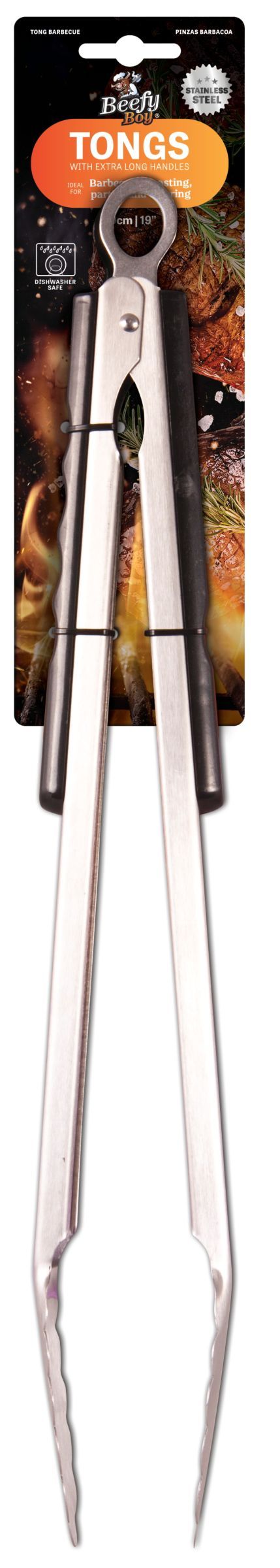 BBQ TONGS HEAVY DUTY 49CM