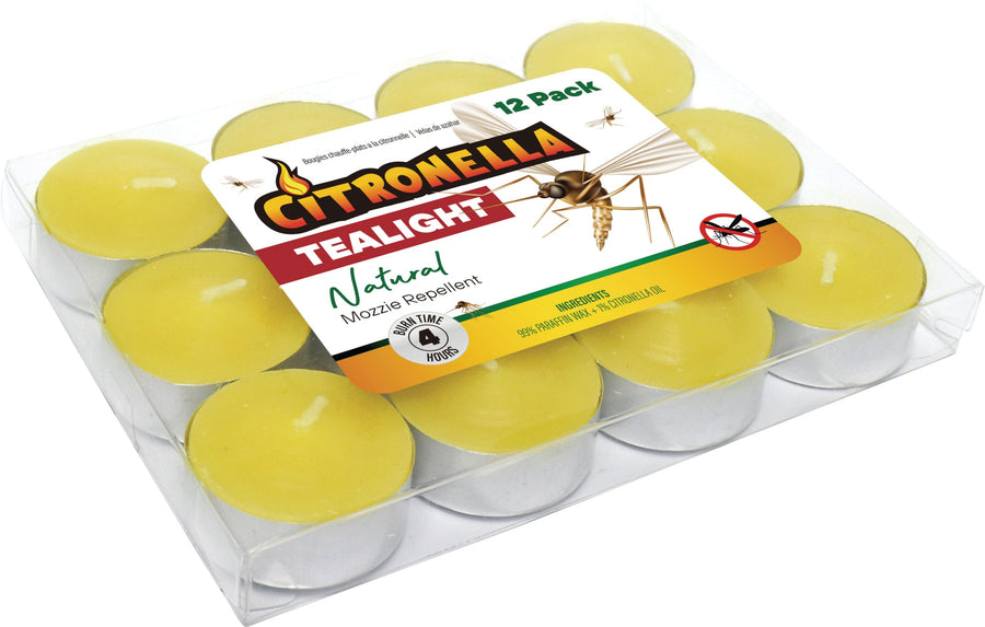 Citronella Tealight Candles 12 Pack | Outdoor & Mosquito Repellent Candles