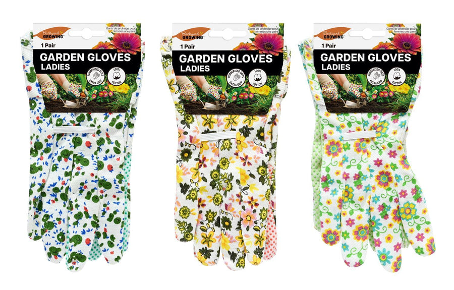 GARDEN GLOVES LADIES W/GRIP