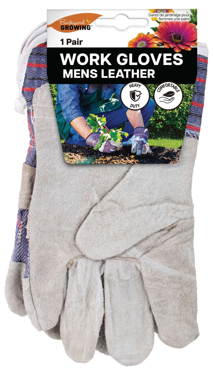 GARDEN GLOVES MENS LEATHER