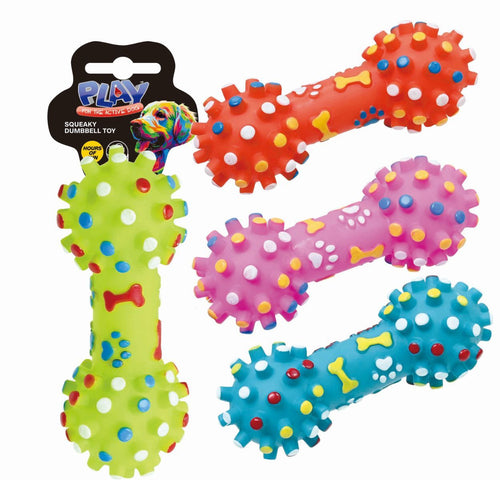 DOG DUMBBELL BONE SQUEAKY