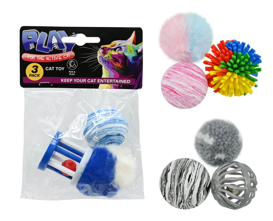 Cat Toy Fun Mix 3 Pack | Interactive Cat Toys Assorted Designs