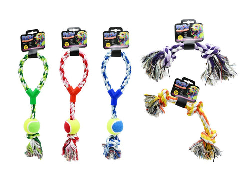 LARGE COTTON ROPE PET TOY 3ASST