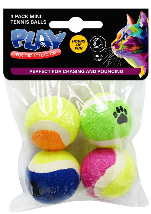 PET MINI TENNIS BALLS 4PC