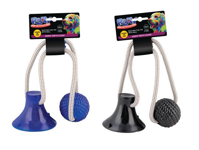 PET SUCTION ROPE TUG BALL TOY